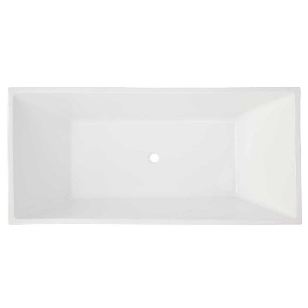 Signature Hardware White 67 x 31-1/2 in. Freestanding Bathtub with Center Drain 