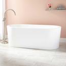 Signature Hardware White 67 x 31-1/2 in. Freestanding Bathtub with End Drain 