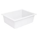 23-5/8 x 17-7/8 in. No Hole Composite Single Bowl Undermount Kitchen Sink in Cloud White