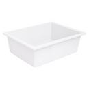23-5/8 in. Undermount Composite Single Bowl Kitchen Sink in Cloud White