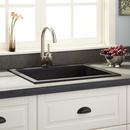 Signature Hardware Black 23-5/8 x 20-1/8 in. No Hole Composite Single Bowl Self-rimming/Drop-in Kitchen Sink 