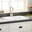 Signature Hardware Cloud White 22 x 19-7/8 in. No Hole Composite Single Bowl Drop-in Kitchen Sink 