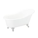 Signature Hardware White 57 x 30 in. Freestanding Bathtub with Right Drain 