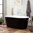 63 x 32 in. Freestanding Bathtub with Center Drain in Black