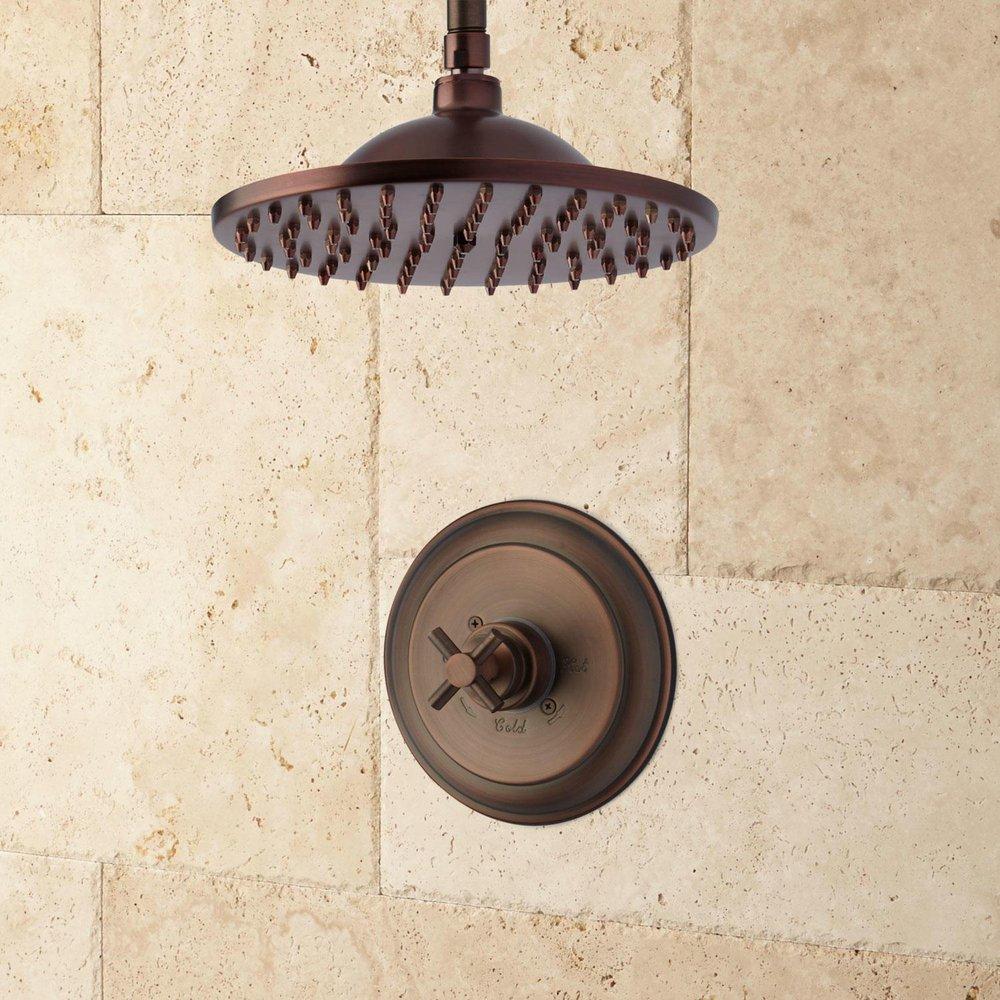 Signature Hardware Oil Rubbed Bronze Single Handle Single Function Shower Faucet 