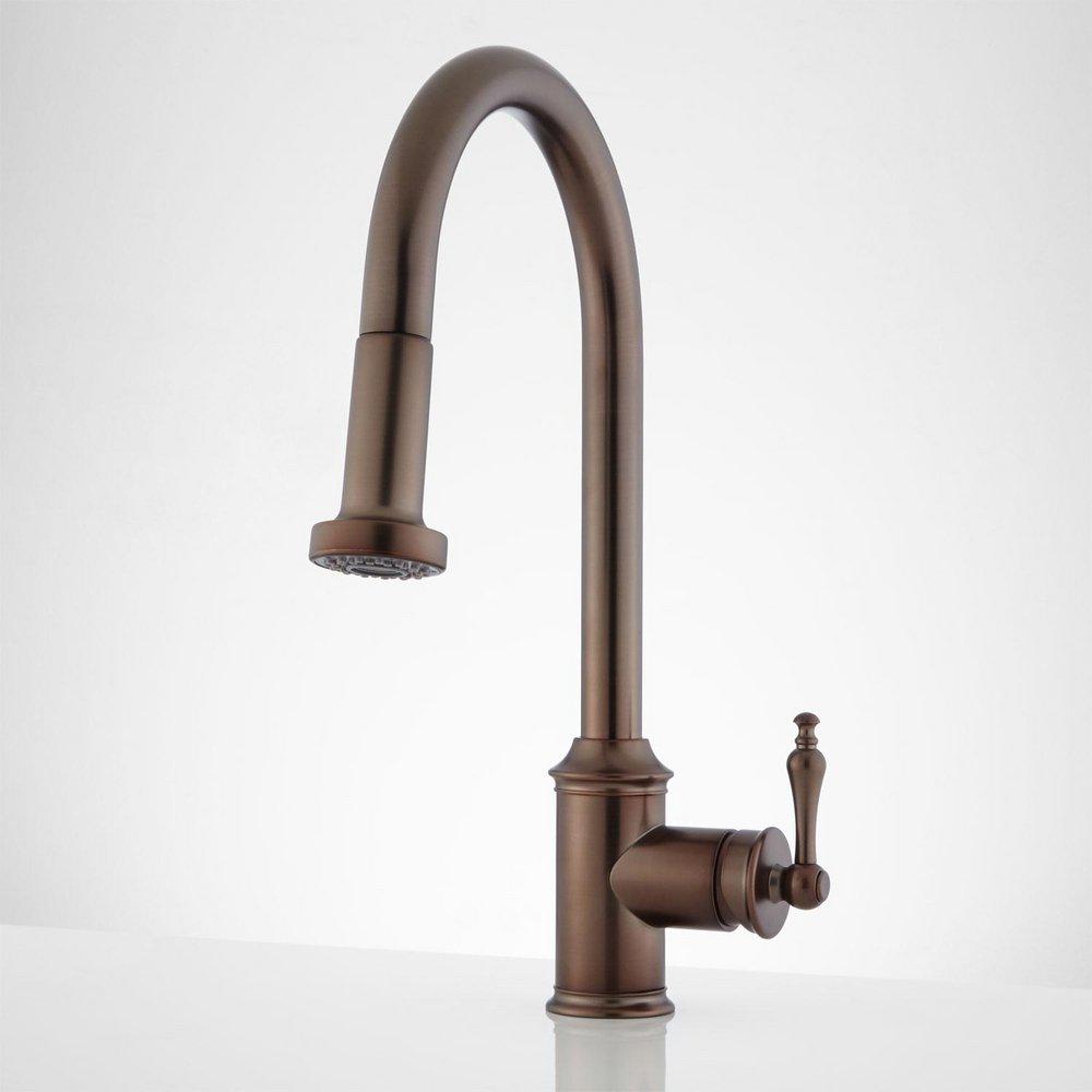 Signature Hardware Oil Rubbed Bronze Pull Down Kitchen Faucet 