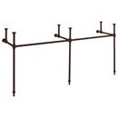 Signature Hardware Oil Rubbed Bronze 72 in. Brass Double Console Leg 