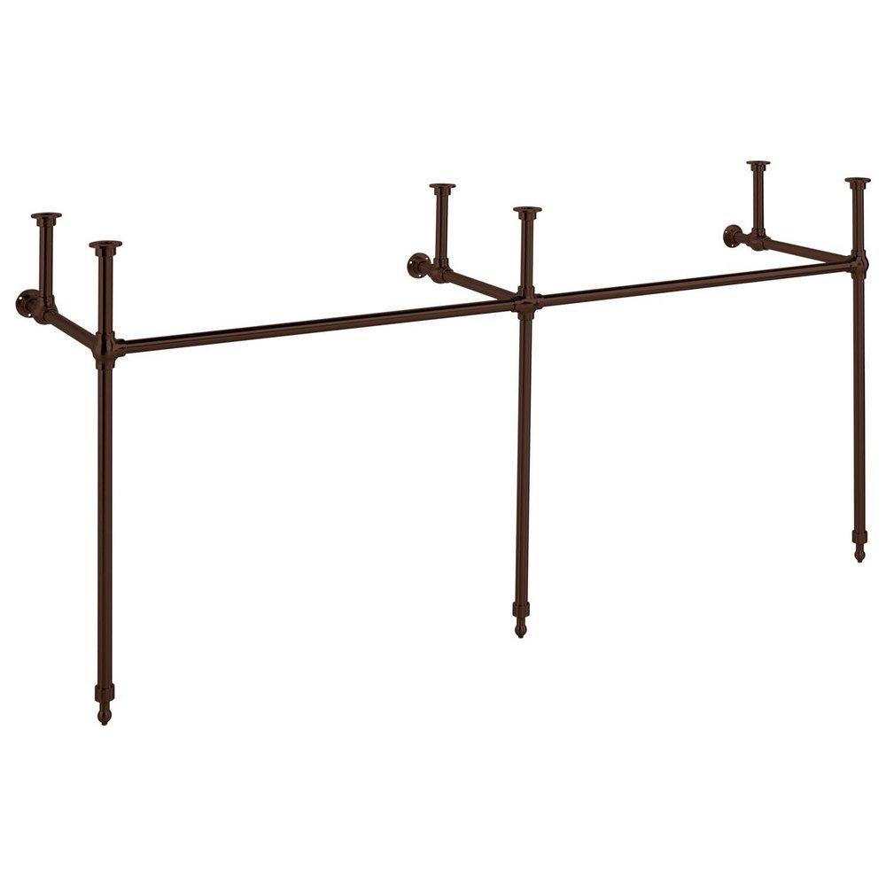 Signature Hardware Oil Rubbed Bronze 72 in. Brass Double Console Leg 