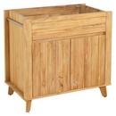 Signature Hardware Chrome 30 in. Brass Console Leg 