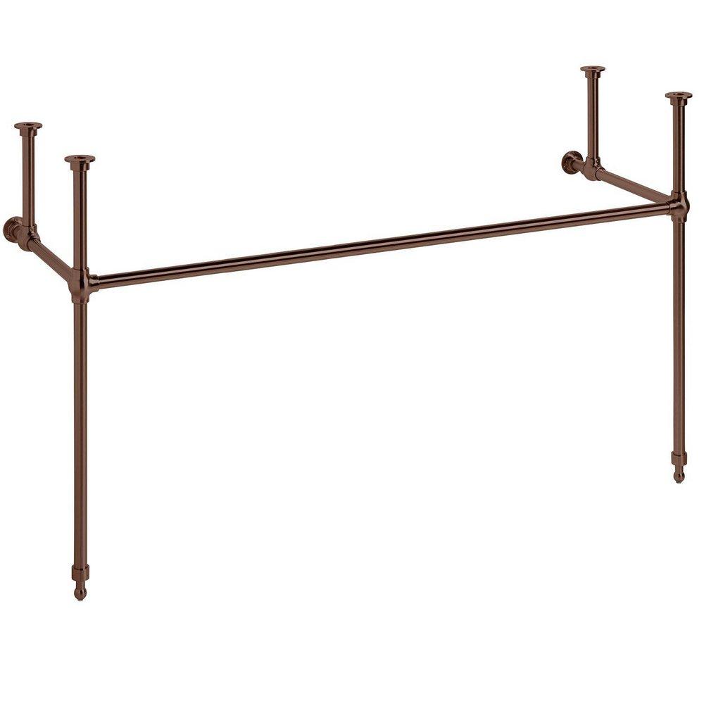 Signature Hardware Oil Rubbed Bronze 60 in. Brass Console Sink Stand 