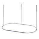 Signature Hardware Chrome 48 in. Ceiling Mount Oval Shower Rod 