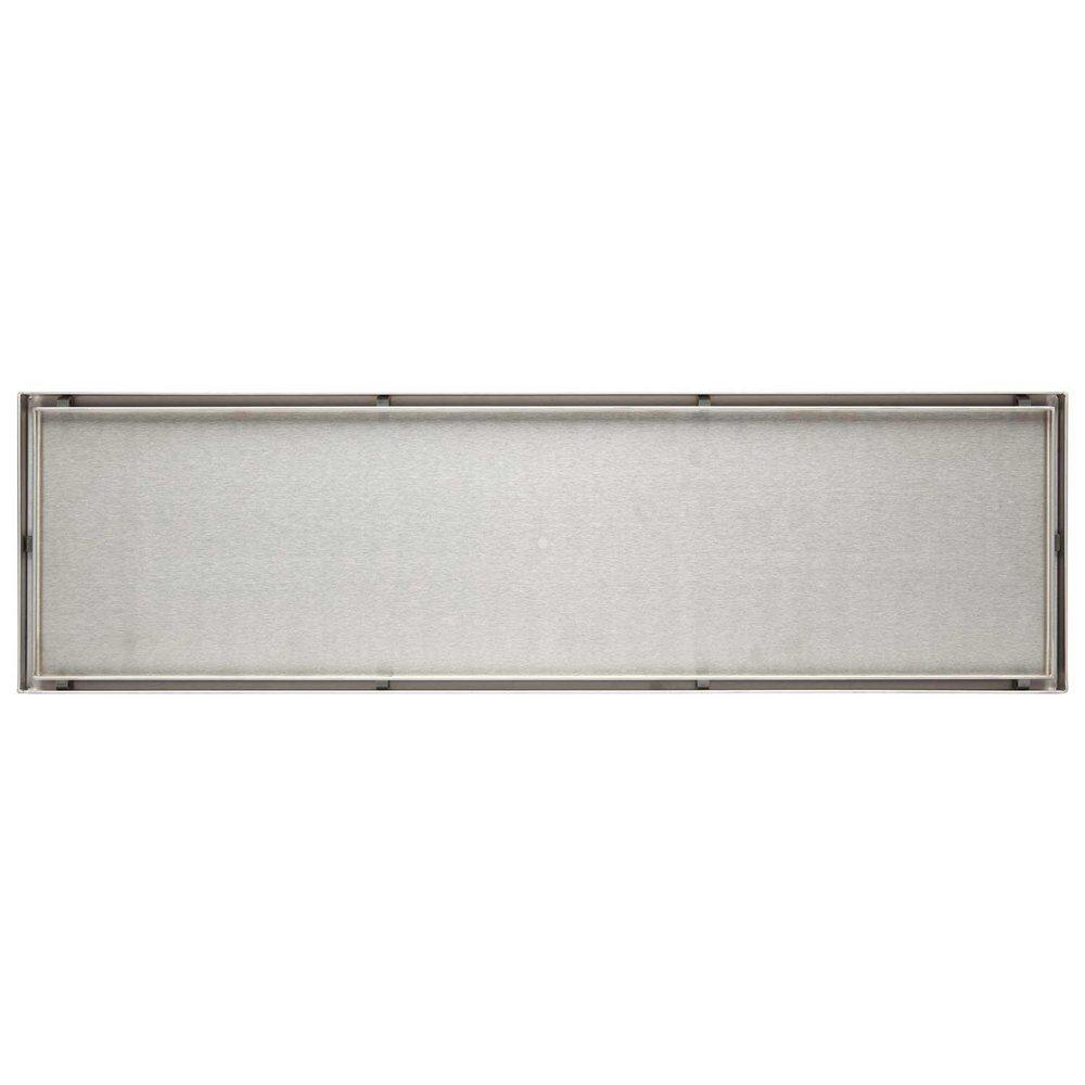 48 in. Wide Linear Shower Drain in Brushed Stainless Steel 