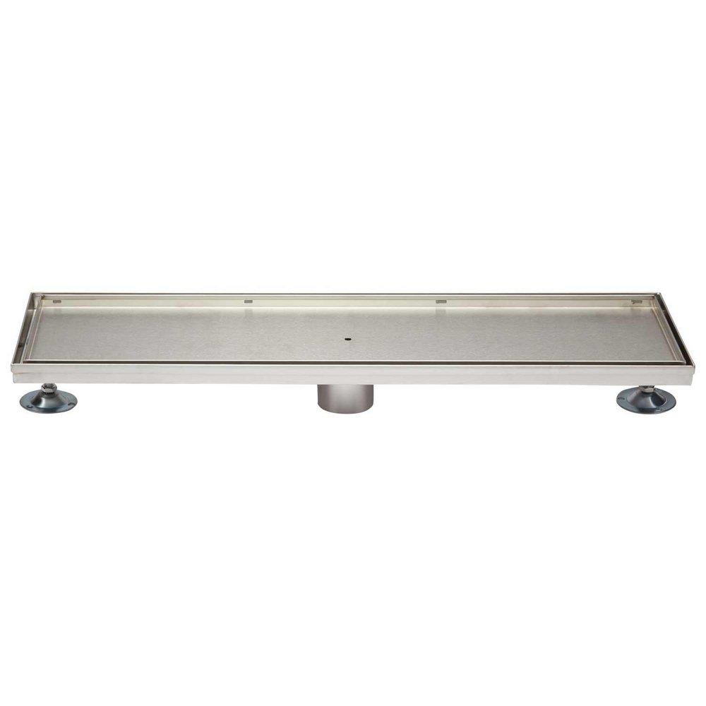 60  COHEN WIDE LINEAR SHOWER DRAIN - BRUSHED STAINLESS STEEL 