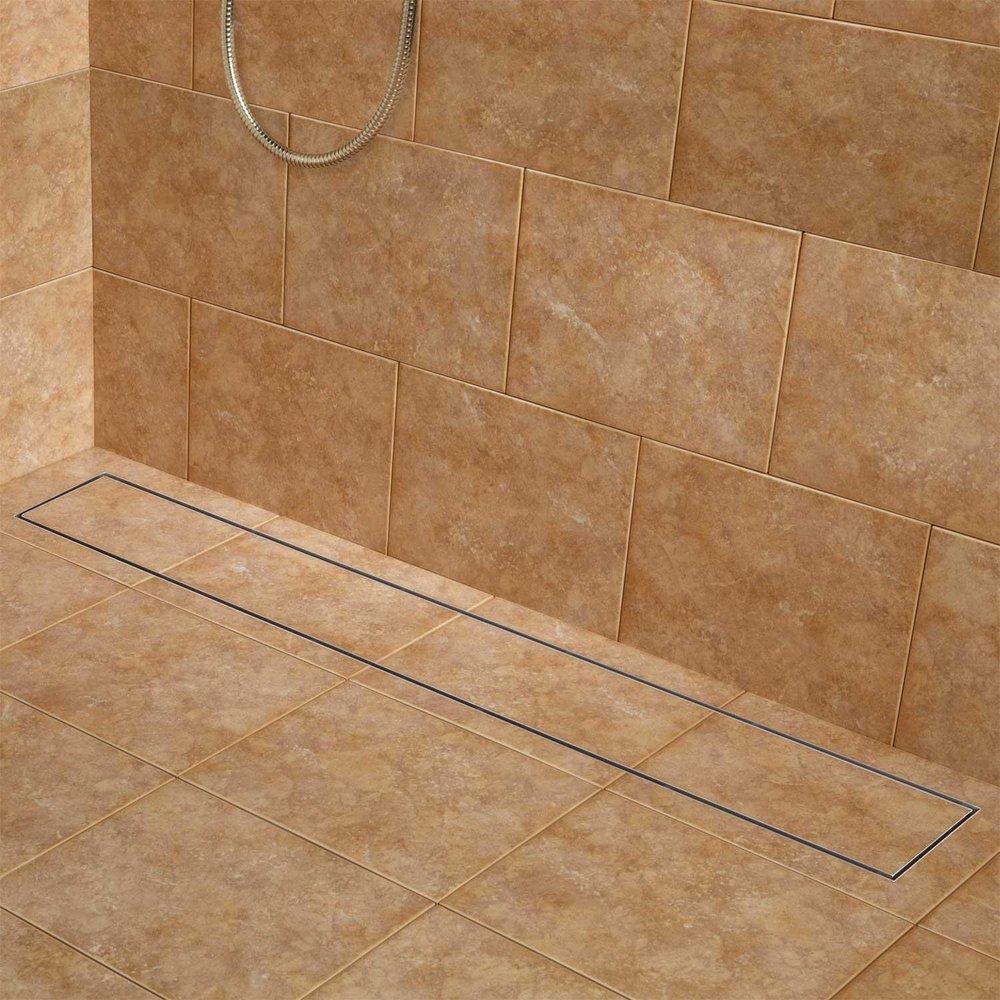 60  COHEN WIDE LINEAR SHOWER DRAIN - BRUSHED STAINLESS STEEL 