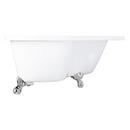 Signature Hardware White 70 x 59-1/2 in. Freestanding Bathtub Offset Drain 
