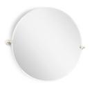 36-1/2 in. Round Tilting Mirror in Polished Nickel