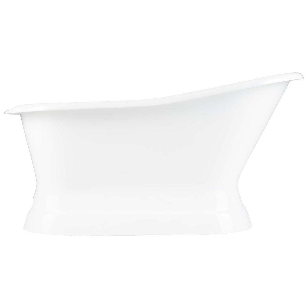 Signature Hardware White 60 x 30-1/2 in. Freestanding Bathtub End Drain 
