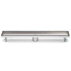 36 in. Linear Shower Drain with Drain Flange in Brushed Stainless Steel