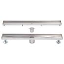 Signature Hardware Brushed Stainless Steel 24 in. Linear Shower Drain with Drain Flange 