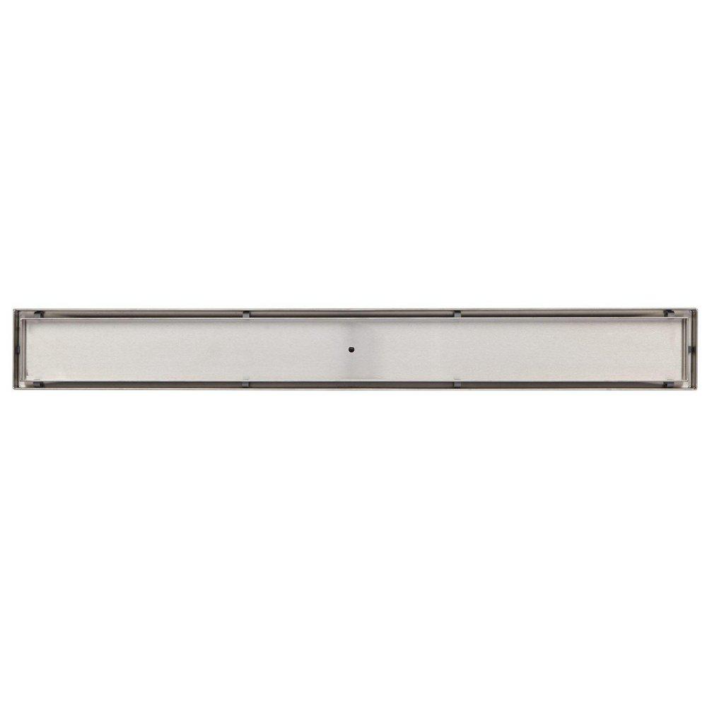 Signature Hardware Linear Shower Drain in Brushed Stainless Steel 
