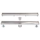 Signature Hardware Linear Shower Drain in Brushed Stainless Steel 