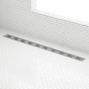 48  LICATA LINEAR SHOWER DRAIN - WITH DRAIN FLANGE - POLISHED STAINLESS STEEL
