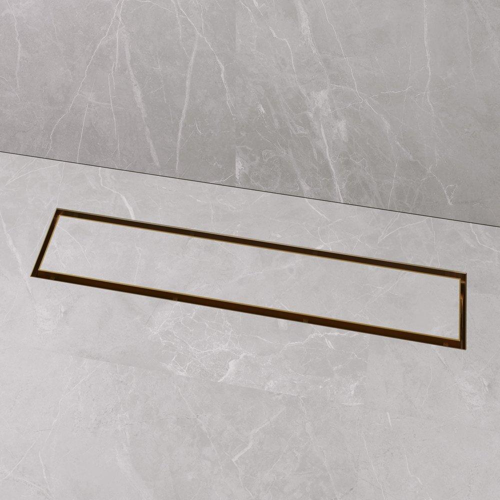 Signature Hardware Brushed Stainless Steel 18 in. Linear Shower Drain with Drain Flange 