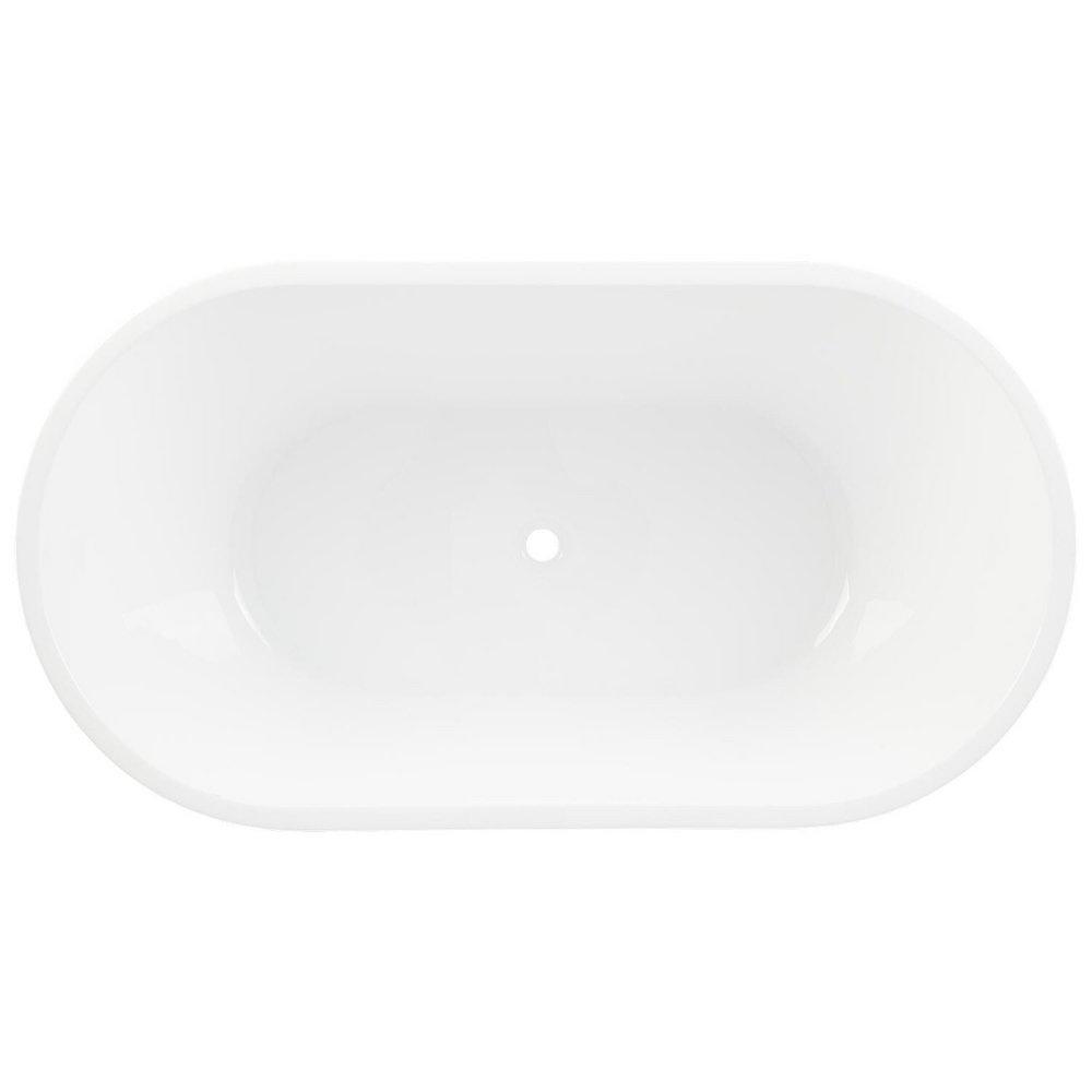Signature Hardware Black 67 x 32 in. Freestanding Bathtub with Center Drain 