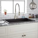 33 in. x 22 in. Granite 1 Bowl Drop-in Kitchen Sink in Black