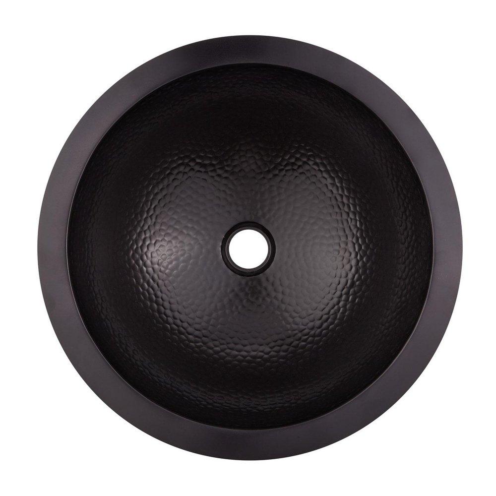 Signature Hardware Dark Antique Copper Drop-in Bathroom Sink 