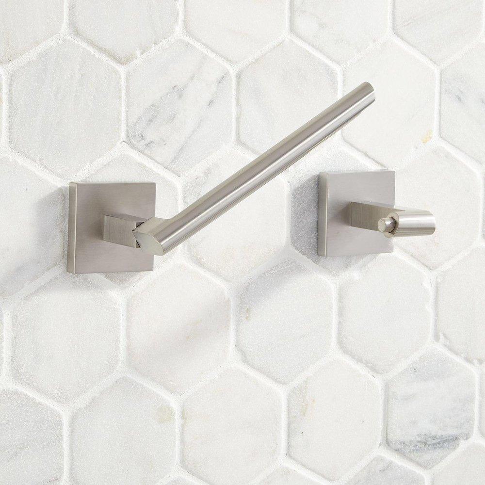 Signature Hardware Brushed Nickel Wall Toilet Tissue Holder 