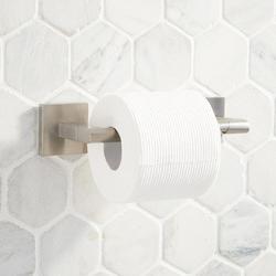 Wall Mount Pivoting Toilet Tissue Holder in Brushed Nickel