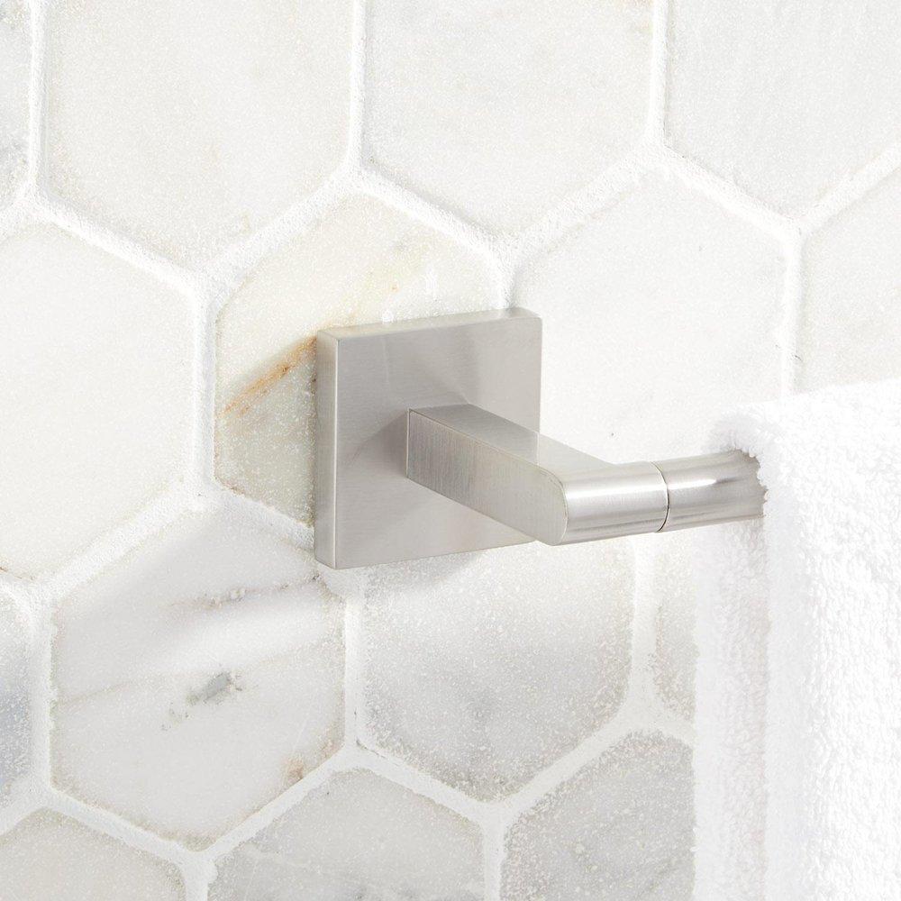 Signature Hardware Brushed Nickel Towel Bar in Matte Black 