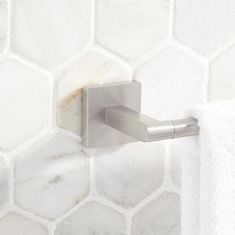 Signature Hardware Brushed Nickel Towel Bar in Matte Black 