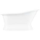 Signature Hardware White 60 x 30-1/2 in. Freestanding Bathtub End Drain 
