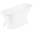 Signature Hardware White 60 x 30-1/2 in. Freestanding Bathtub End Drain 