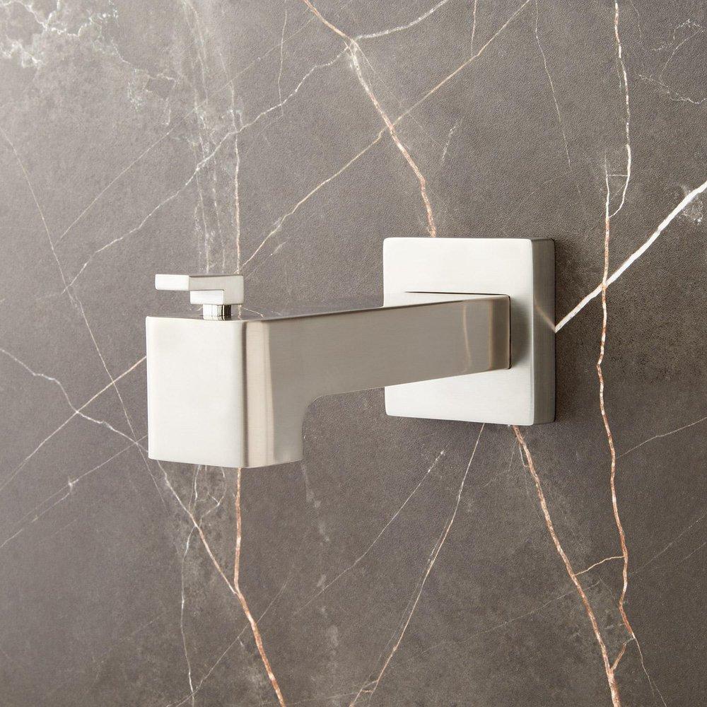 Signature Hardware Brushed Nickel Diverter Tub Spout 