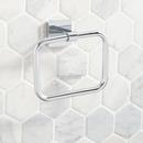Signature Hardware Chrome Square Closed Towel Ring 