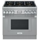 Thermador Stainless Steel 35-15/16 in. Gas 6-Burner Sealed Freestanding Range