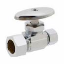 Westbrass Polished Brass OD Tube x Slip Straight Supply Stop Valve in Polished Brass 