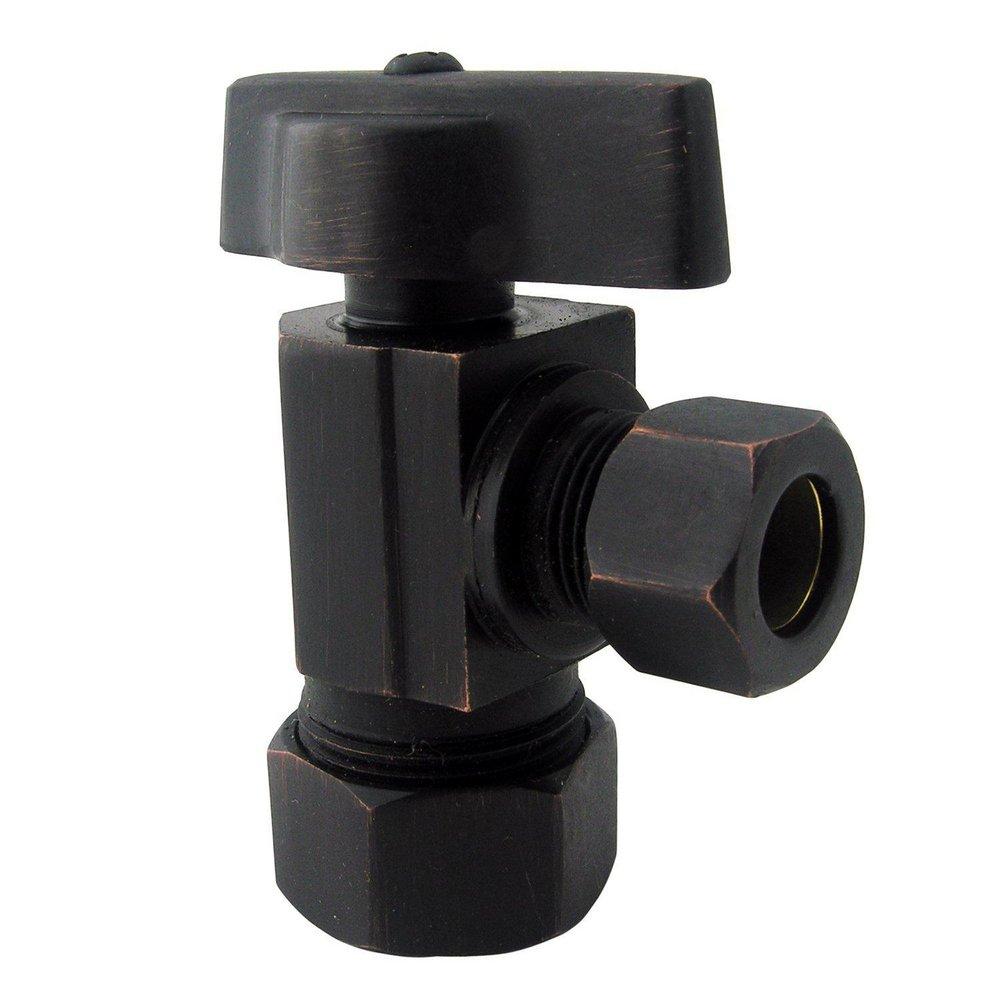 Trim by Design Oil Rubbed Bronze 1/2 x 3/8 in. Compression x OD Compression Oval Angle Supply Stop Valve 