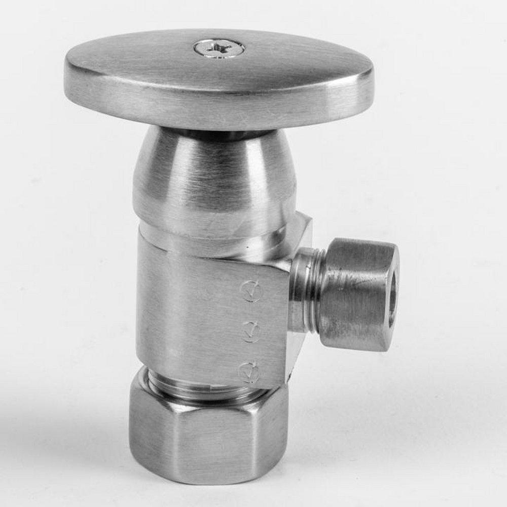 Trim by Design Brushed Nickel 1/2 x 3/8 in. Compression x OD Compression Oval Angle Supply Stop Valve 