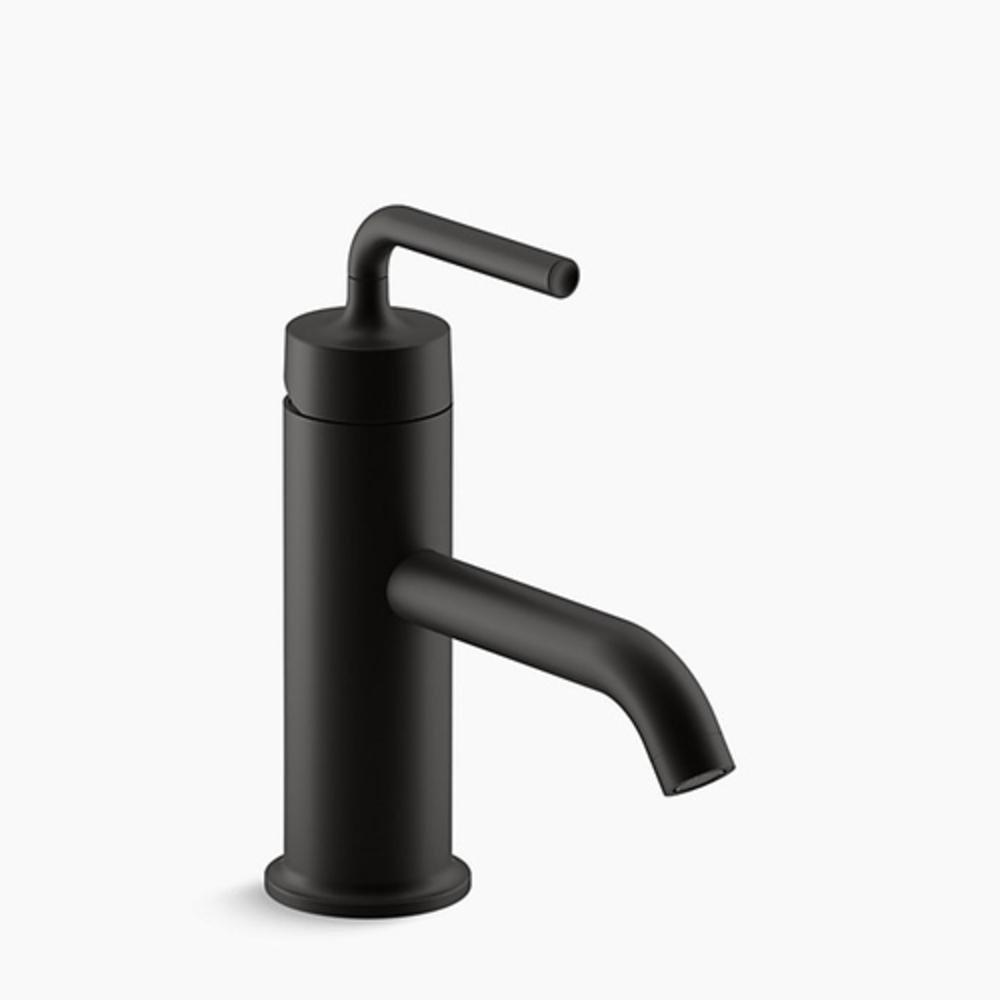 KOHLER Matte Black Single Handle Monoblock Bathroom Sink Faucet 