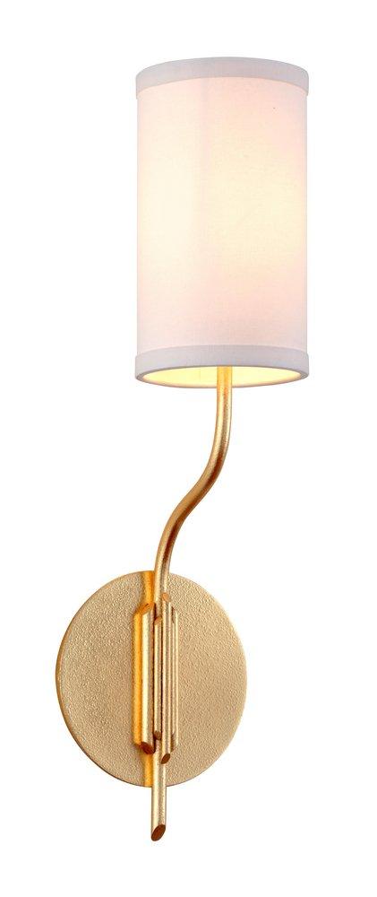 Troy Lighting Textured Gold Leaf 40W 1-Light Candelabra Incandescent Wall Sconce 