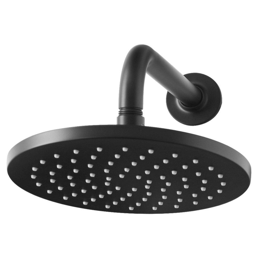 American Standard Matte Black Single Function Full Showerhead 