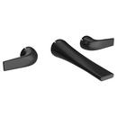 Wall Mount Widespread Bathroom Sink Faucet in Matte Black 