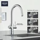 GROHE StarLight Chrome Single Handle Pull Out Kitchen Faucet 