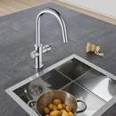 GROHE StarLight Chrome Single Handle Pull Out Kitchen Faucet 