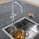 GROHE StarLight Chrome Single Handle Pull Out Kitchen Faucet 
