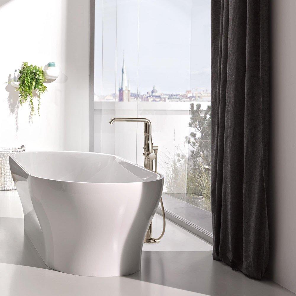 GROHE Brushed Nickel Single Handle Tub Faucet (Trim Only) 